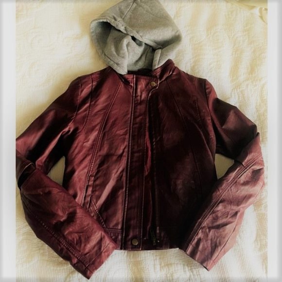 Burgundy Leather Jacket 